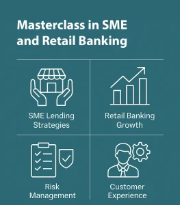Masterclass in SME & Retail Banking topics: SME Lending, Retail Growth, Risk Management, Customer Experience.